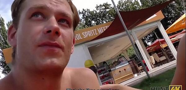 HUNT4K. Cash makes pretty babe Susan Ayn ready for blowjob and anal in park